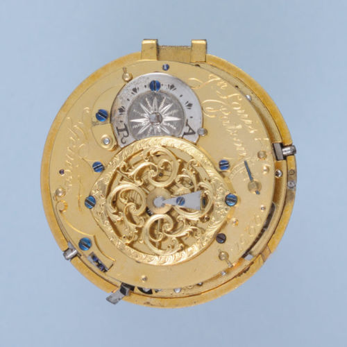 Gold Quarter Repeating Swiss Verge Pocket Watch - Image 3 of 3