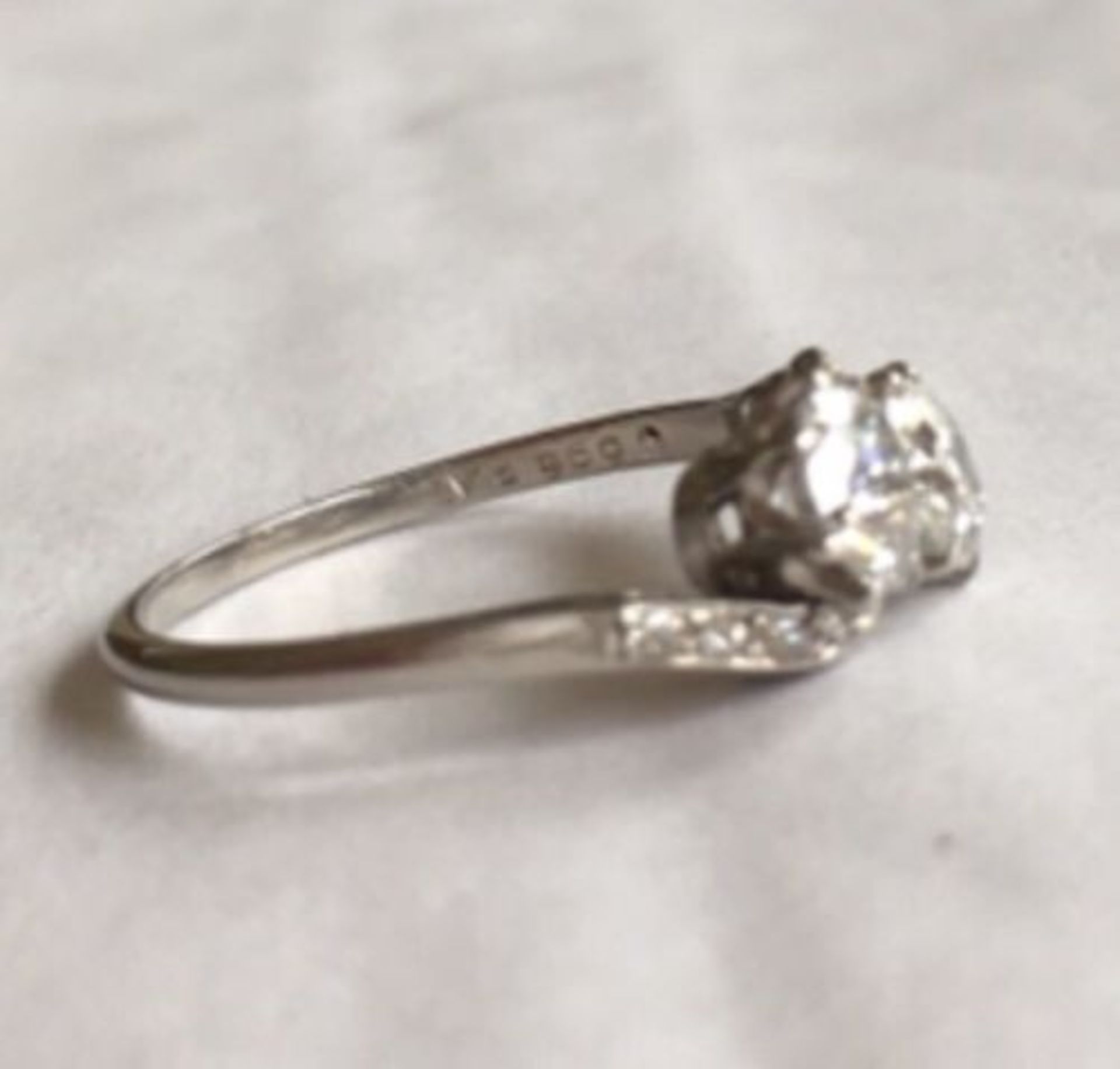 Antique Diamond Ring Art Deco Platinum Ring - Image 5 of 7