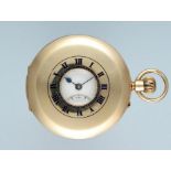 Gold Half Hunting Cased Pocket Watch by Dent