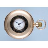 Swiss Gold Half Hunter Pocket Watch