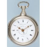 Large Silver Quarter Repeating Cylinder Pocket Watch