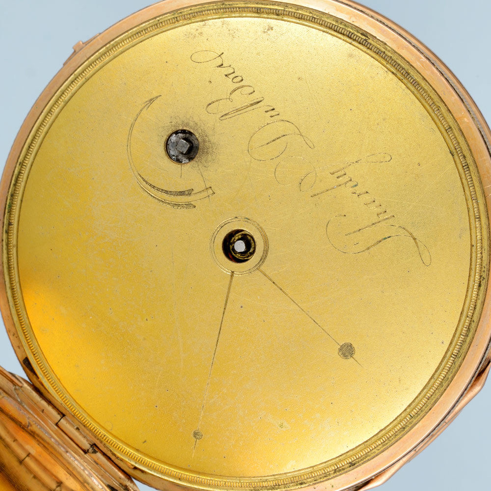 Gold Quarter Repeating Cylinder Pocket Watch - Image 4 of 4