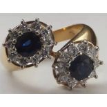 18ct Gold Sapphire and Diamond Ring