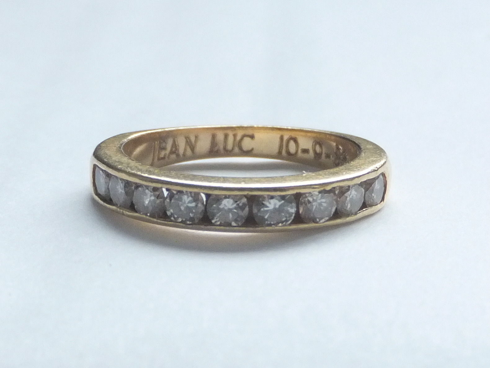 1/2ct Diamond Half Eternity Ring 18 carat Yellow Gold Band