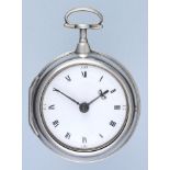 Silver Pair Cased English Verge Pocket Watch