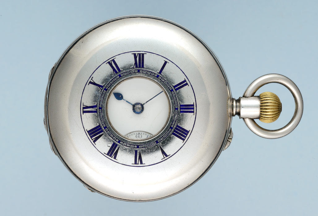 English Silver Half Hunter Pocket Watch