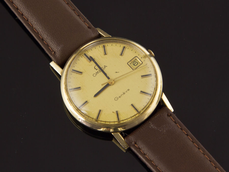1972 9 Carat Gold Omega Geneve Mans Wristwatch