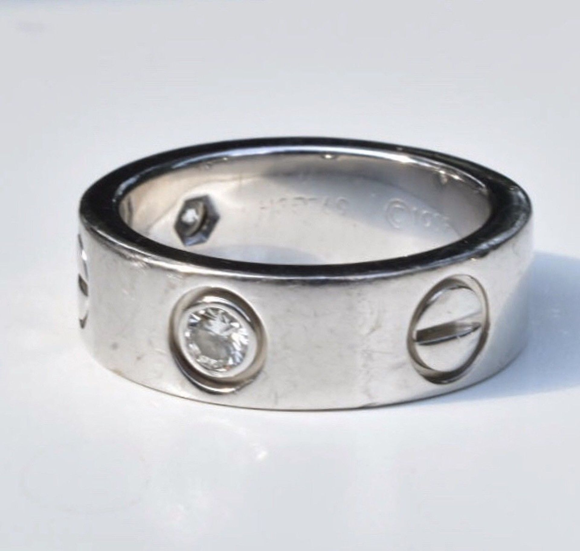 Cartier Diamond Ring Set in 18k White Gold - Image 7 of 12
