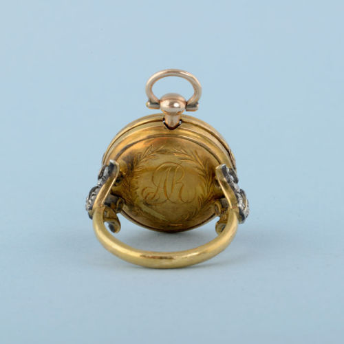 Very Rare Gold & Diamond Set Ring Watch (possibly Smallest Known Fusee Watch) - Image 7 of 11