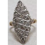Marquise Diamond 18ct Gold Ring
