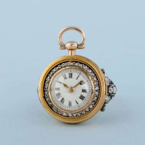 Very Rare Gold & Diamond Set Ring Watch (possibly Smallest Known Fusee Watch) - Image 5 of 11