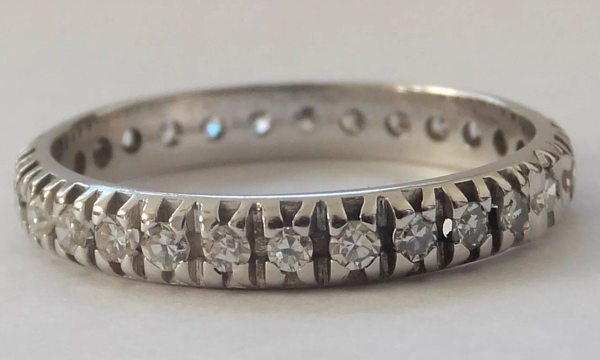 Art Deco 1.20ct Diamond 18ct Gold Eternity Ring