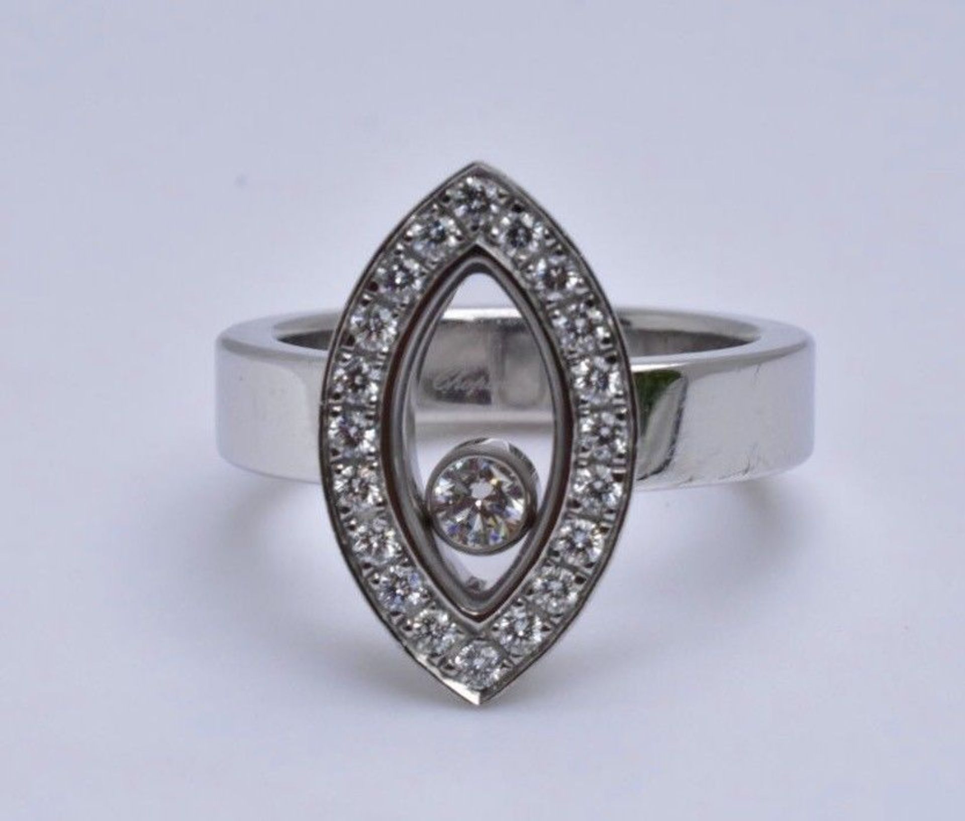 Chopard Happy Diamonds Ring Set in 18k White Gold