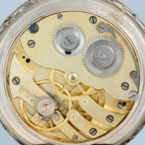 Swiss Cylinder Pocket Watch with Hebrew Dial - Image 3 of 3