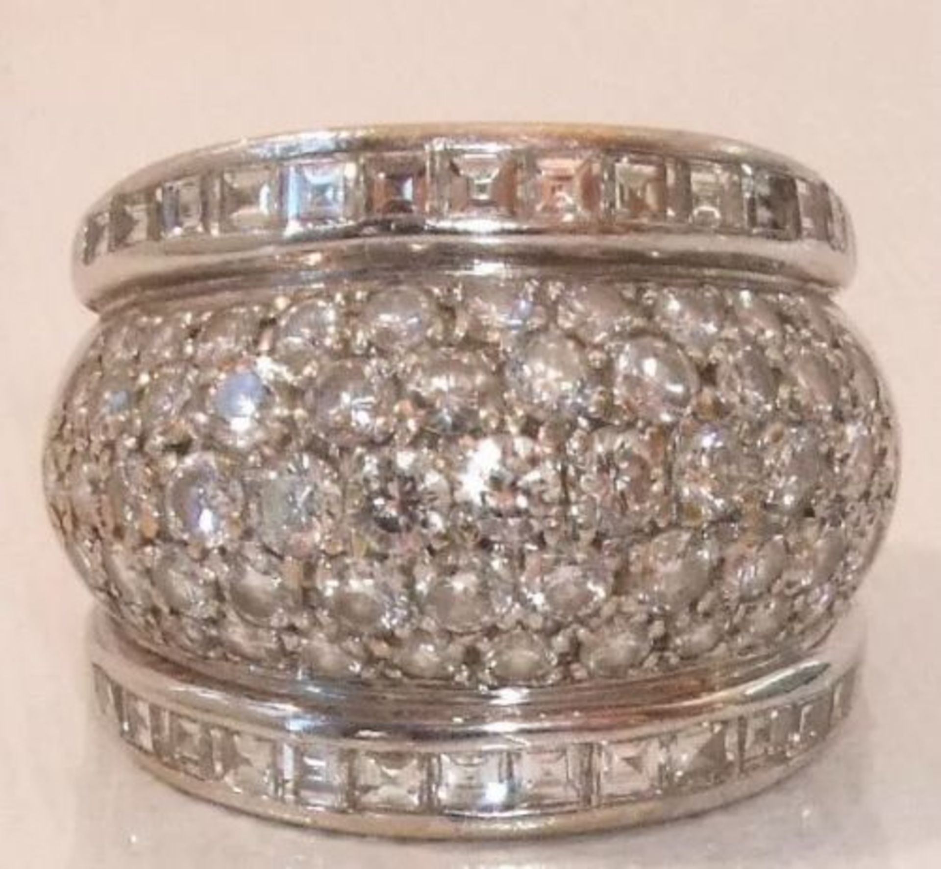 Antique Diamond Gold 3.50ct Art Deco Ring