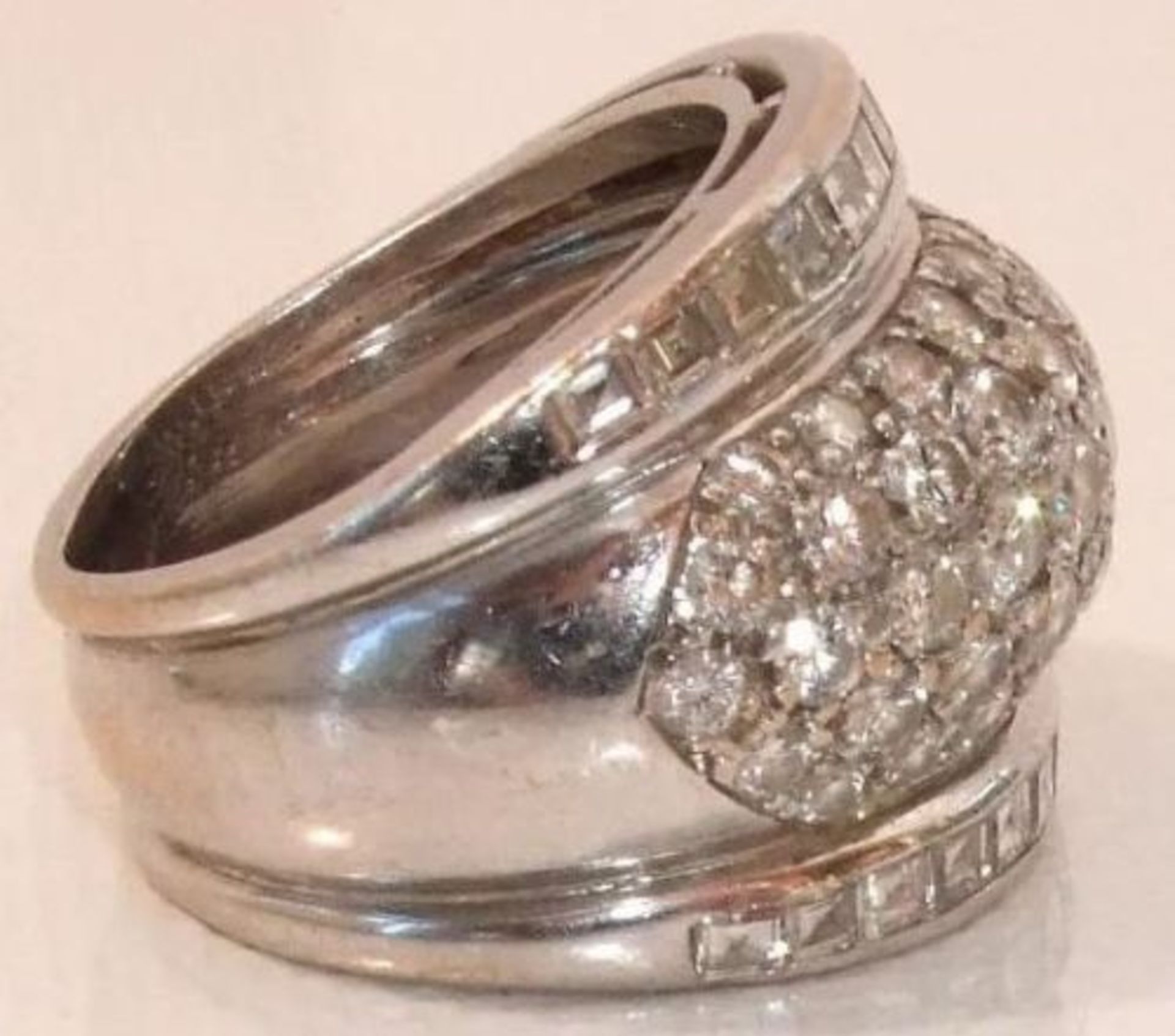 Antique Diamond Gold 3.50ct Art Deco Ring - Image 5 of 6