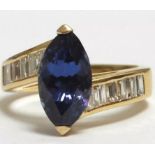 Tanzanite Diamond 18ct Gold Ring