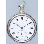 Silver Pair Cased English Verge Pocket Watch