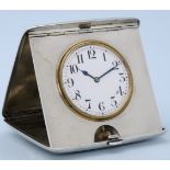 Silver Quarter Repeating Travelling Clock