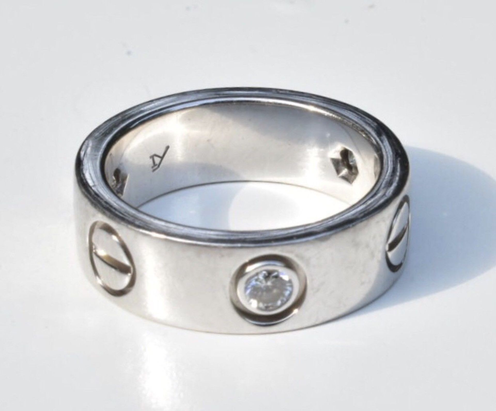 Cartier Diamond Ring Set in 18k White Gold - Image 8 of 12