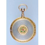 Gold and Enamel French Verge Pocket Watch