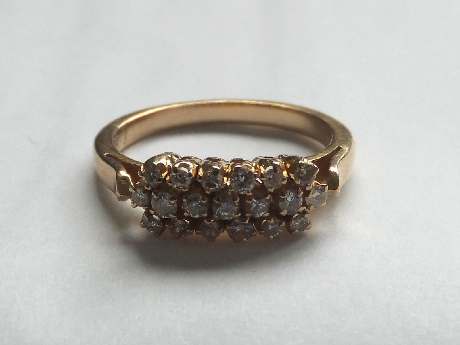 Antique Diamond Trilogy Daisy 18 Carat Gold Ring