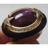 18ct Gold Cabochon Ruby Ring French Designer Christine Escher