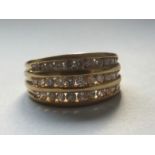 Chanel Set Diamond Eternity 18k Yellow Gold Trilogy Ring