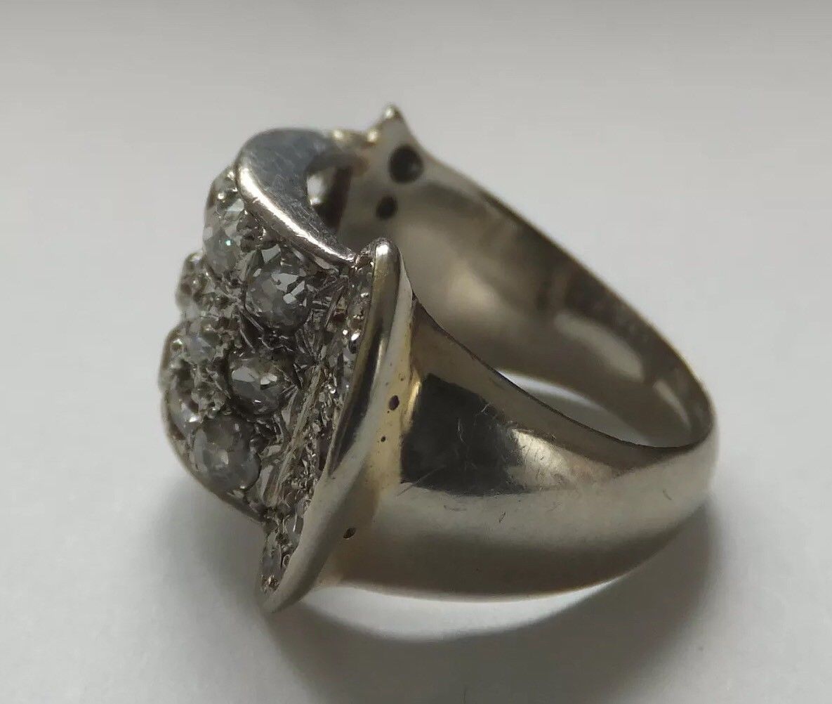 Antique Platinum 1.50ct Cushion Cut Diamond Art Deco 1930s Ring - Image 3 of 4