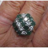 18ct Gold Emerald and Diamond Ring