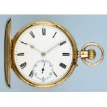 Gold English Hunter Pocket Watch