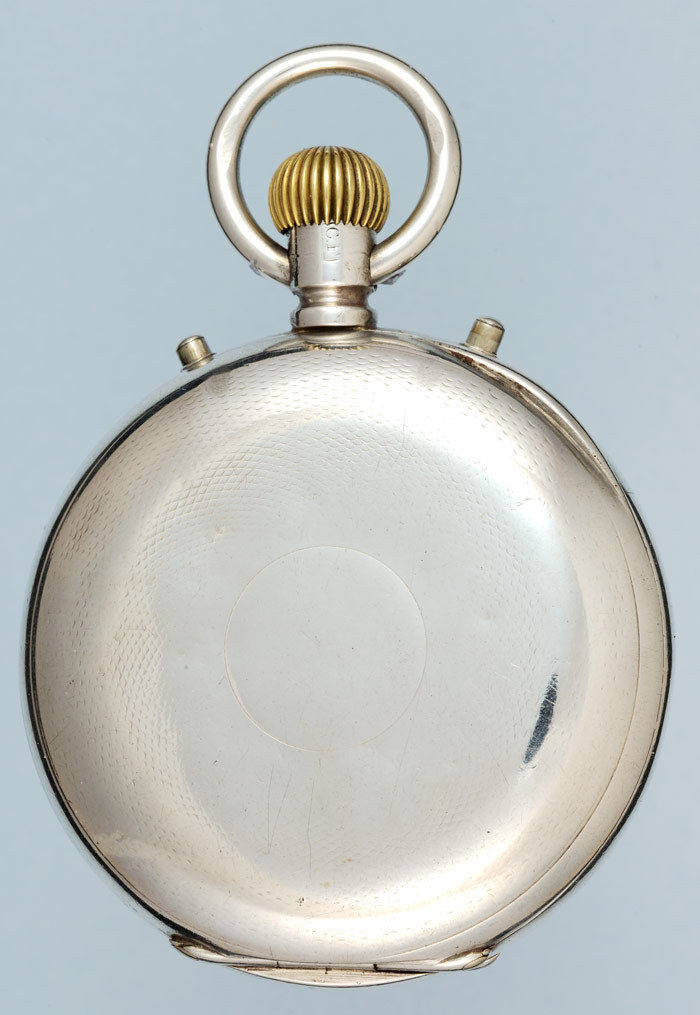 Unusual Silver Patent Chronograph pocket watch - Image 2 of 3