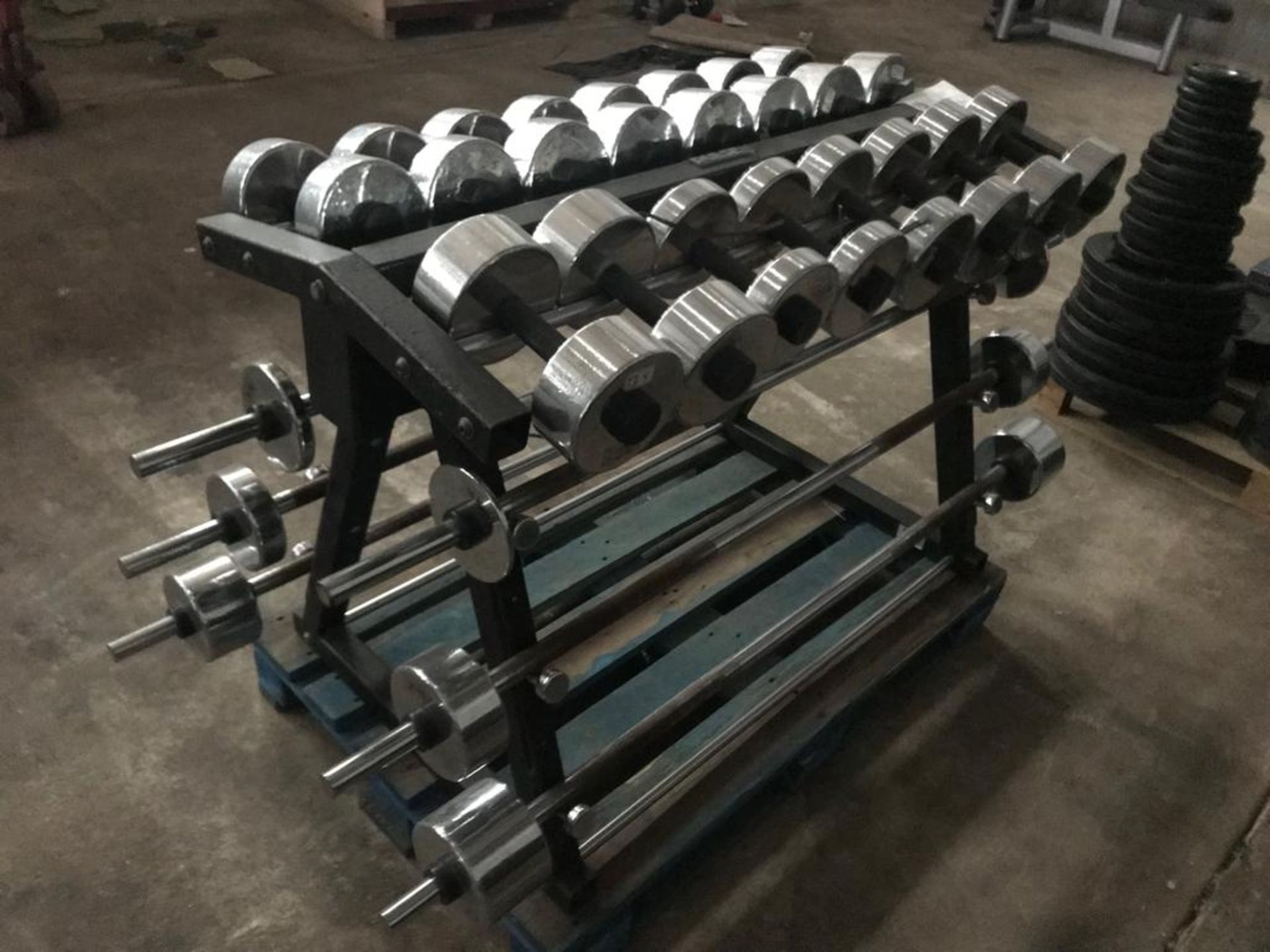 Chrome Free Weights And Dumbells - Image 2 of 4