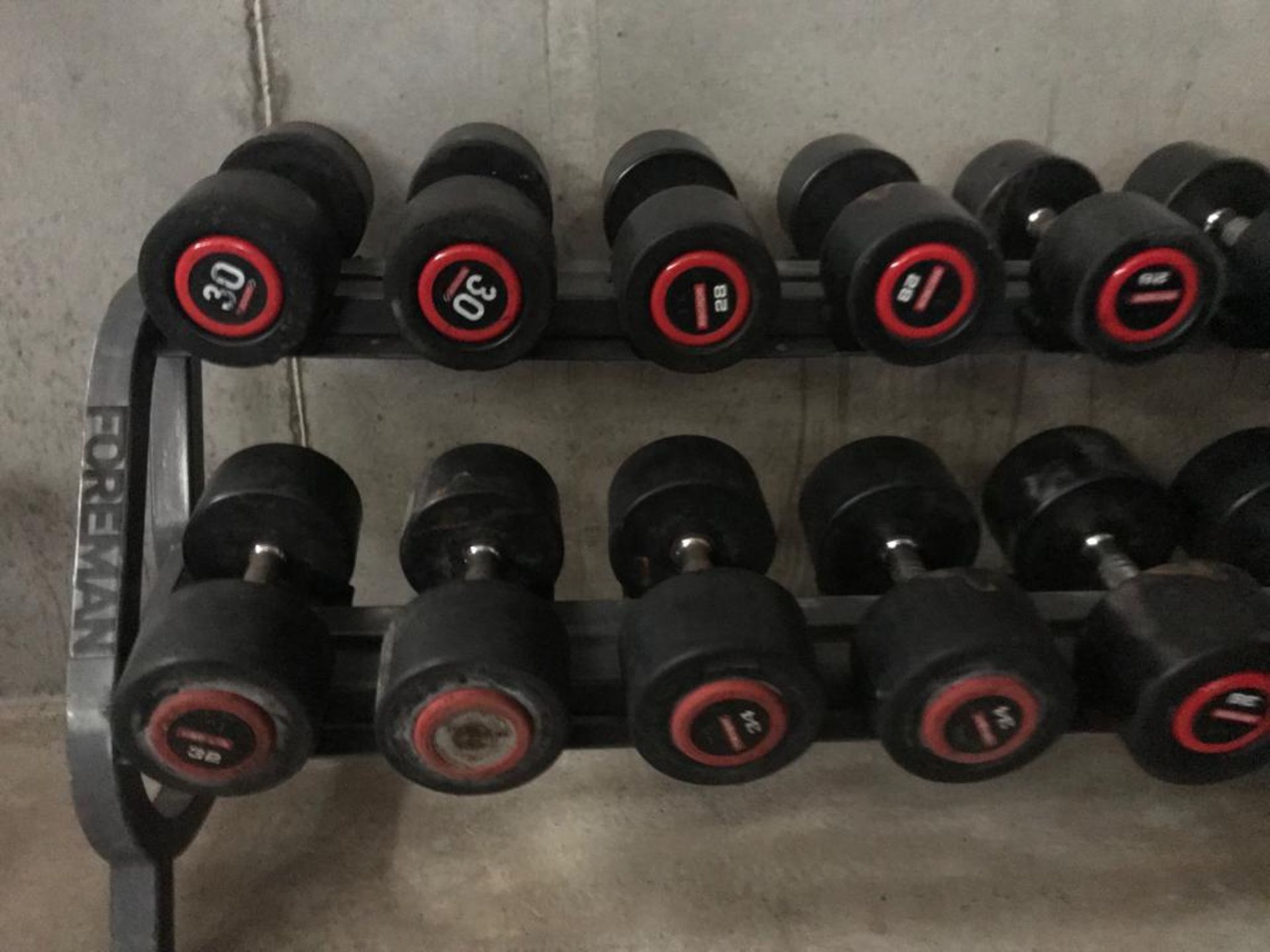 Escape 2 Tier Dumbbell Rack And Free Weights 22 to 40KG - Image 2 of 3
