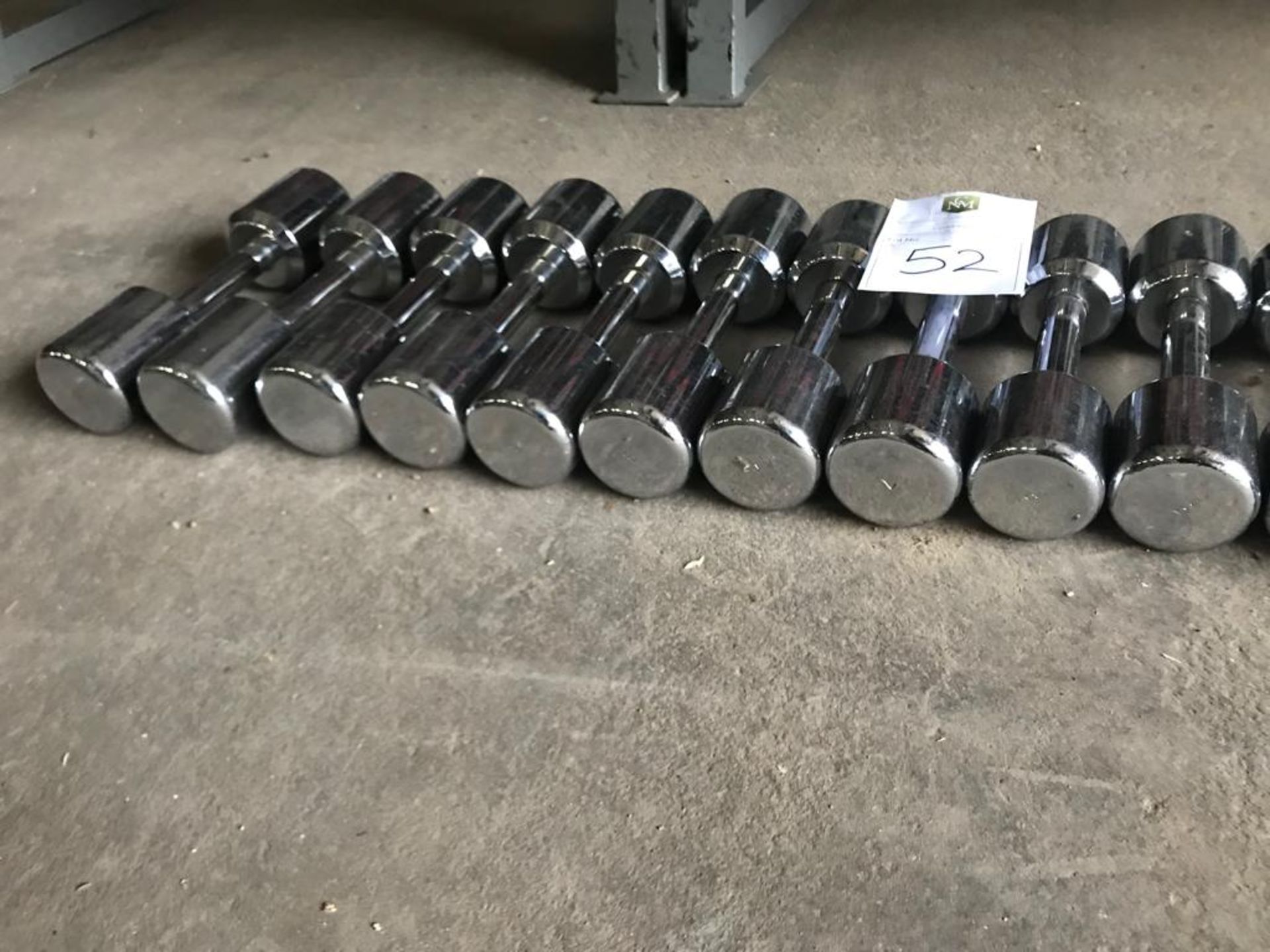 Chrome Dumbbells 9 Pairs - Image 3 of 3