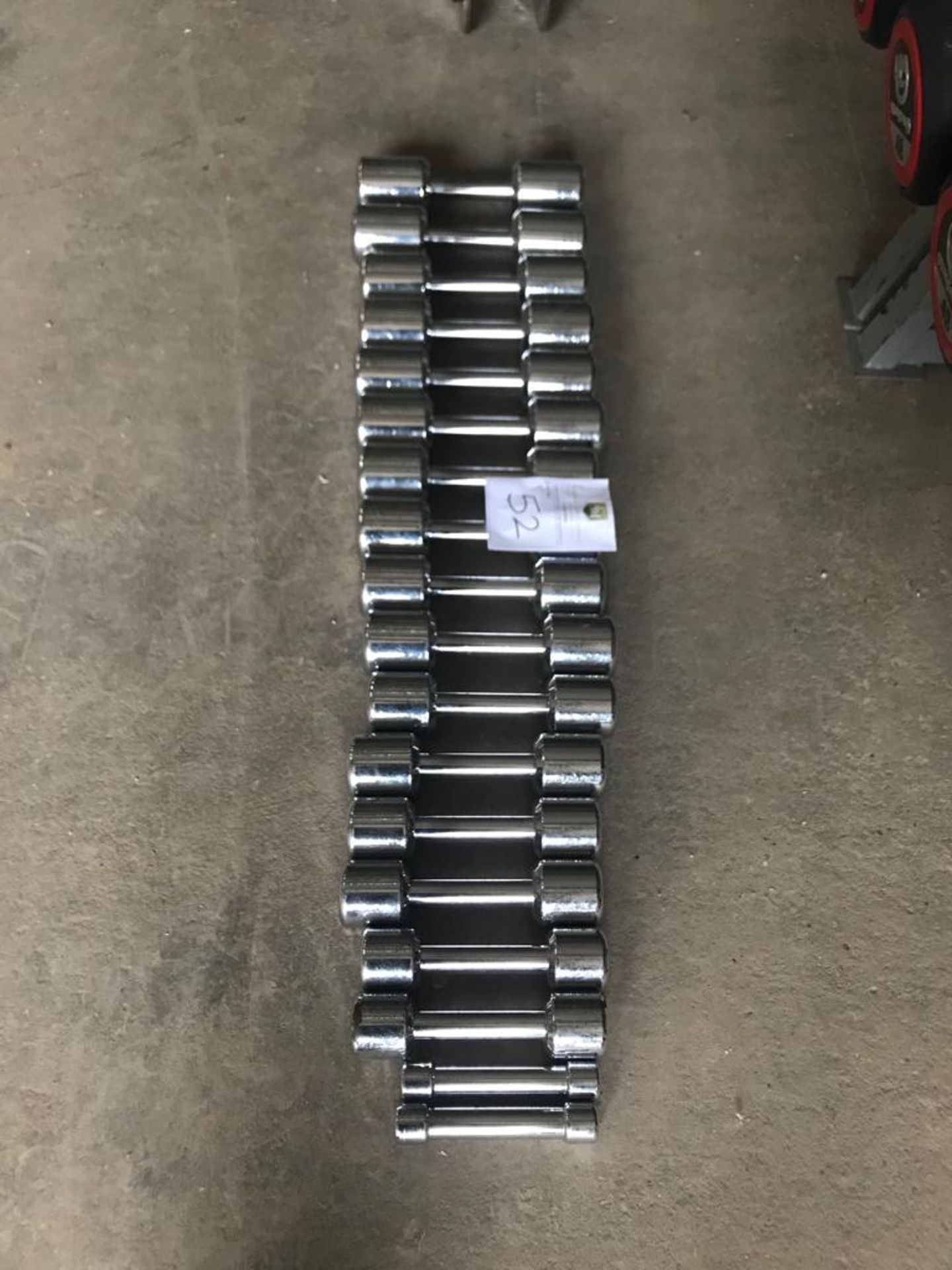 Chrome Dumbbells 9 Pairs