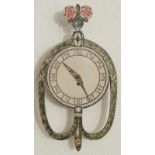 Jugendstil-Wanduhr, Entwurf von Ludwig Holwein um 1910/20, Ausführung von A. Jagemann - München.