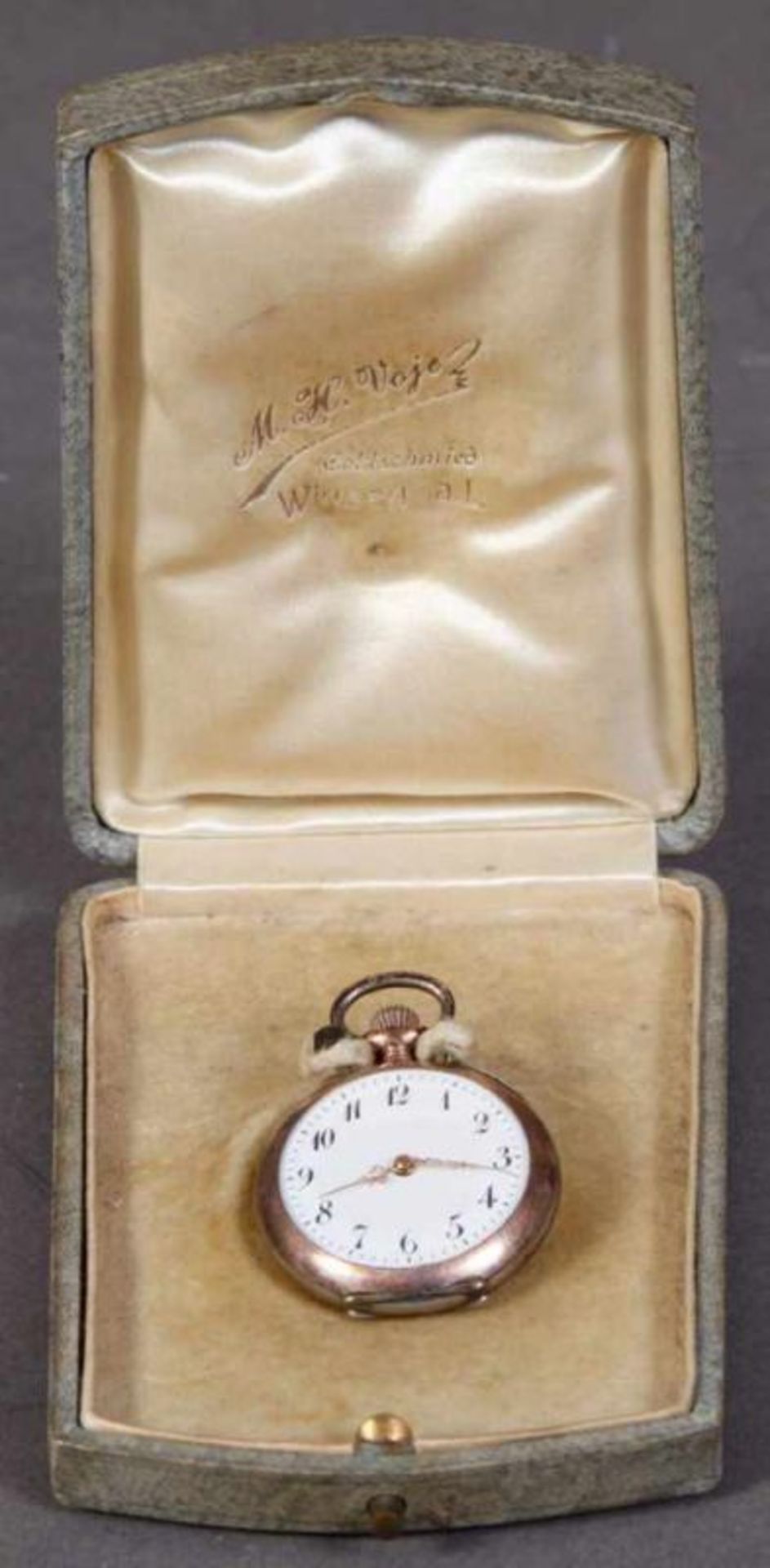 Antike Damentaschenuhr, Silber, in original Etui. Nicht auf Funktion & Vollständigkeit geprüft. - Image 3 of 8