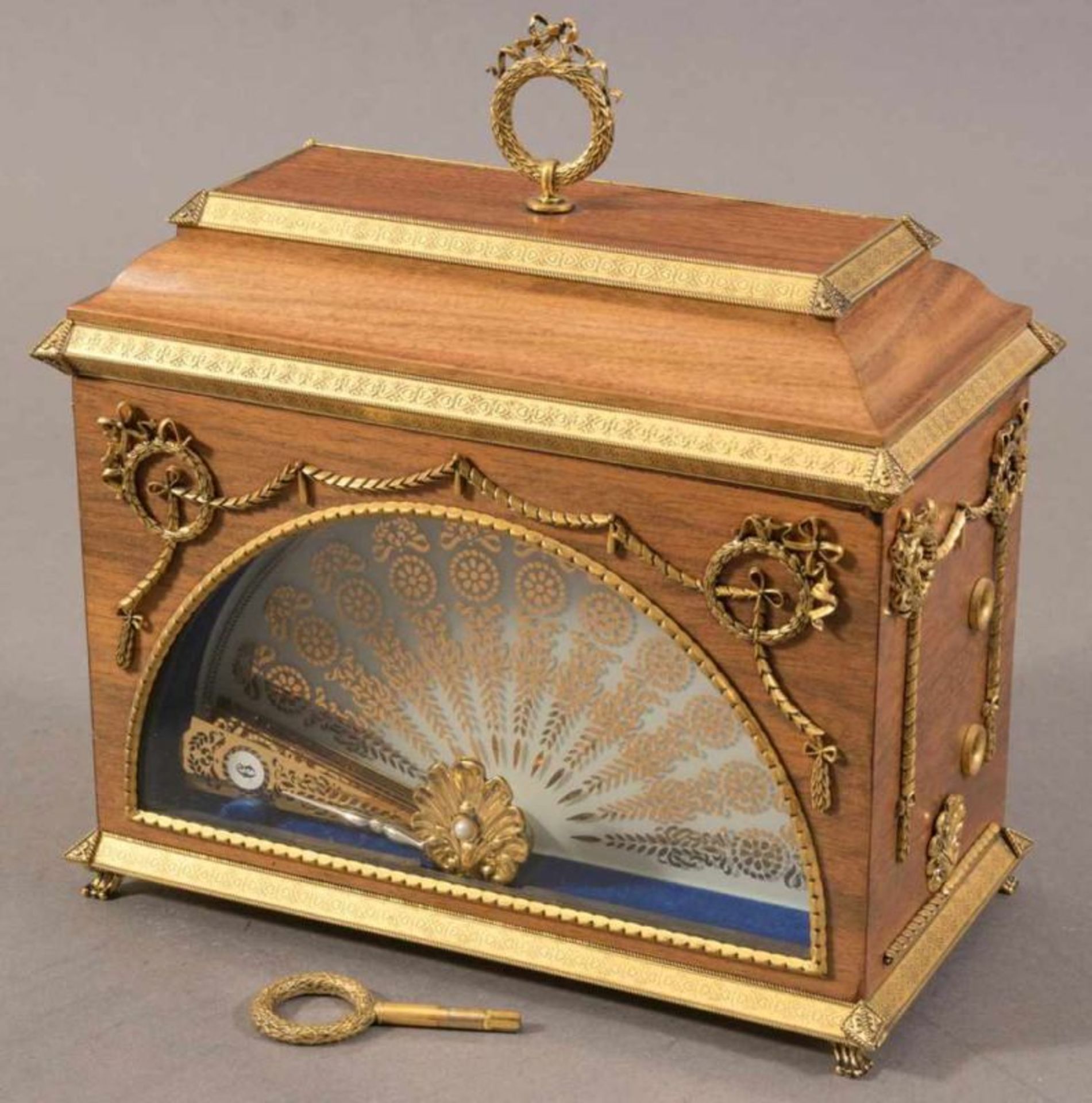 "The Imperial Fan Clock" - House of Igor Carl Faberge, Ausführung wohl Thwaites & Reed London - 1984