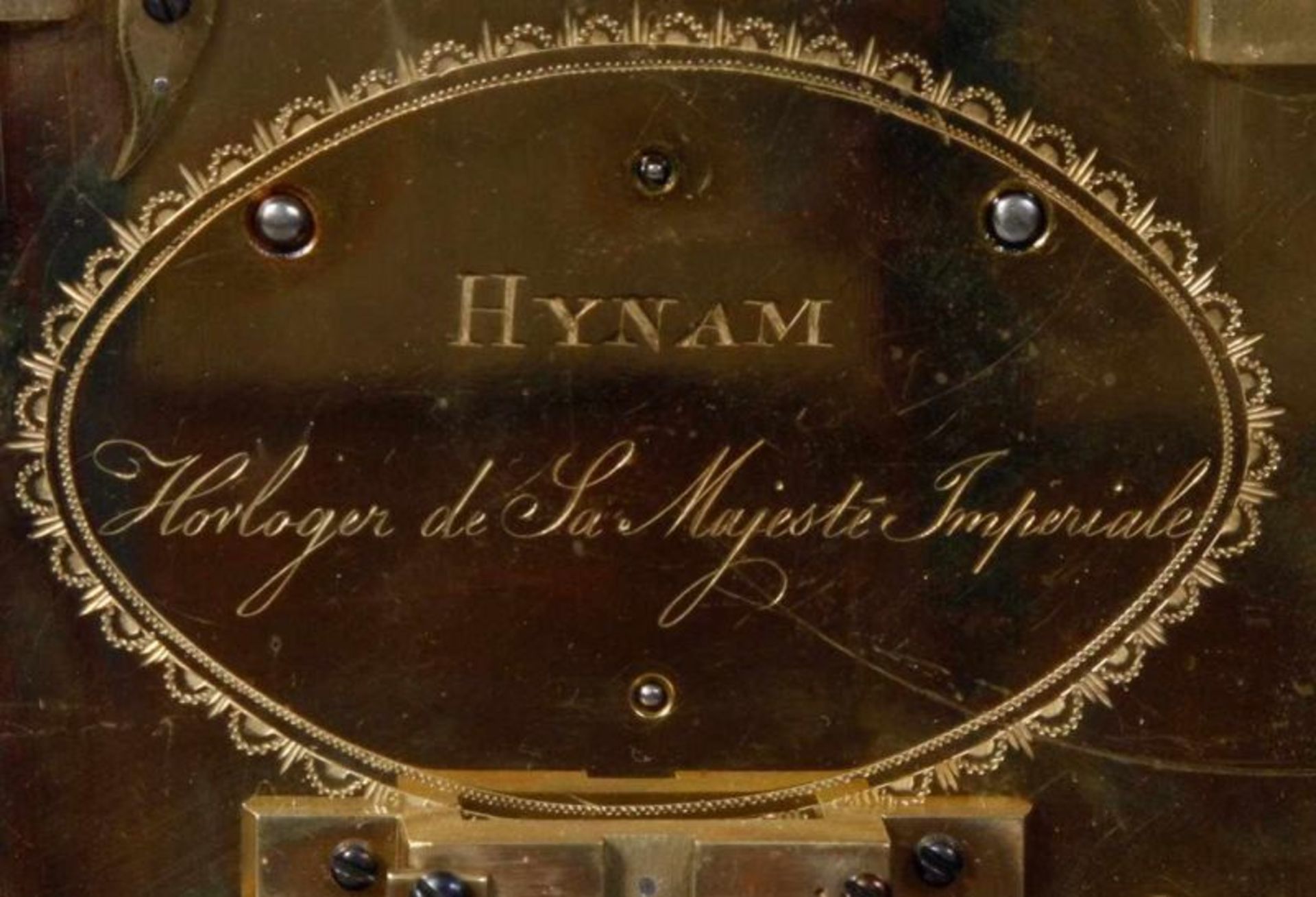 Bracket-Clock des ROBERT HYNAM (England 1735 oder ´37 - 1817 Sankt Petersburg). Er war als Uhrmacher - Image 6 of 16