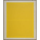 "Gelbes Fenster". Unsignierte/unterzeichnete Künstlergrafik/Farbdruck. Blatt ca. 42 x 55 cm.