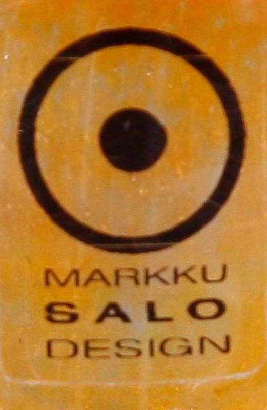 Designer Glaskaraffe, Finnland 20./21. Jhd. bez. MARKKU SALO. Bodensignatur: "Markku Salo - Image 3 of 9