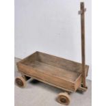 Alter/antiker Bollerwagen. Holz/Eisen. Länge ca. 180 cm. Anfang 20. Jhd.