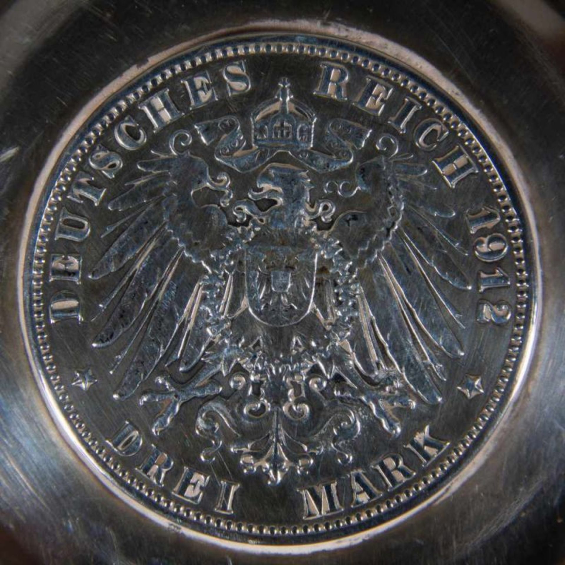 3teiliges Konvolut "Münzschalen", 1 x 800er & 2 x 925er Sterlingsilber, Durchmesser von 11 bis 13, - Image 5 of 9