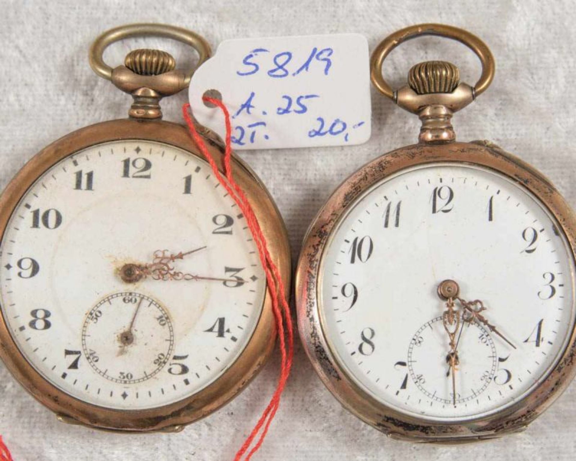 2 alte/antike Taschenuhren. Silbergehäuse, ungeprüft. - Bild 12 aus 20