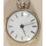 "OUDIN FILS" - Paris, Damen-Spindeltaschenuhr um 1830/40. Schlüsselaufzug. Gehäuse in Silber,