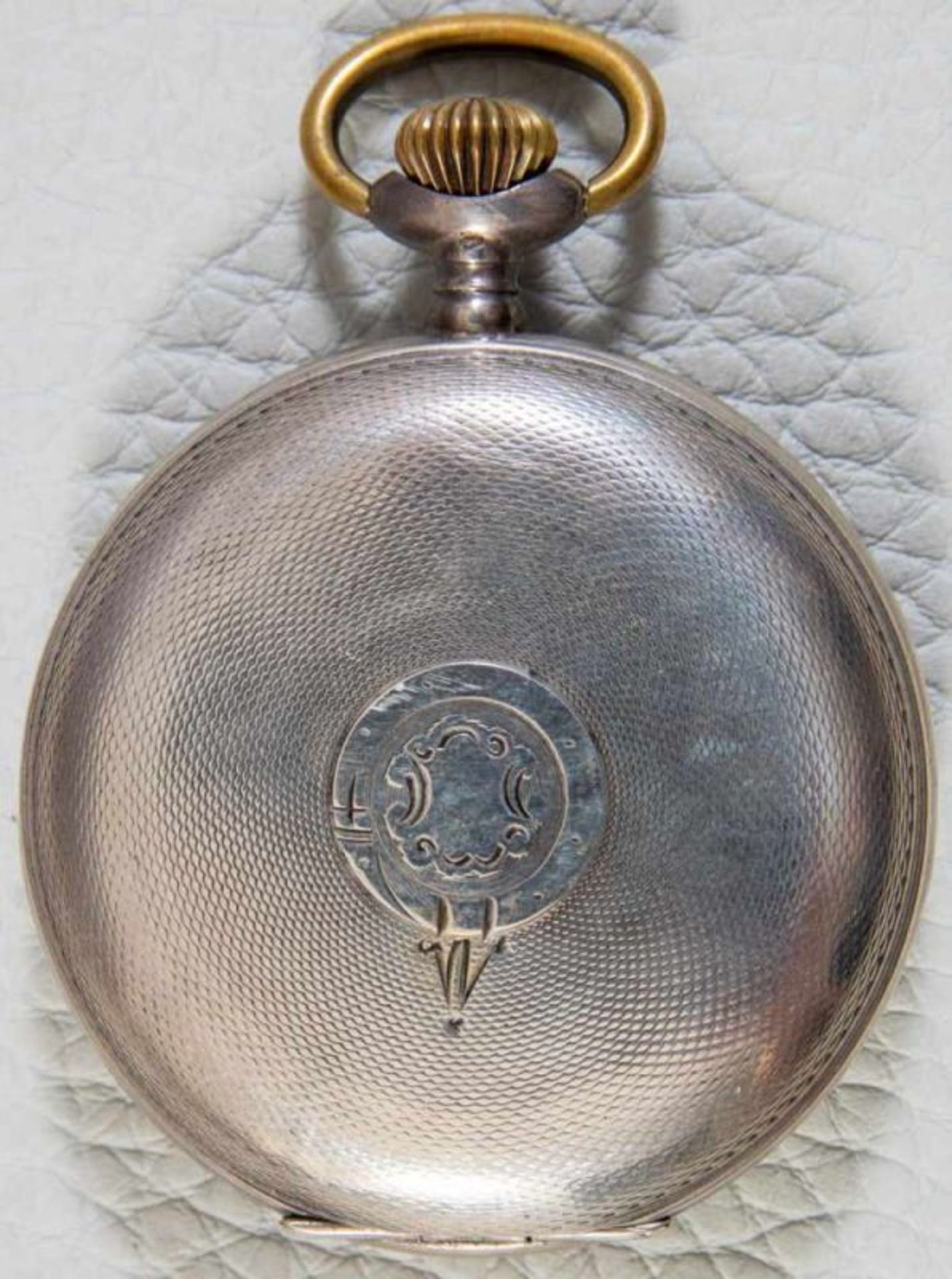 "HEBDOMAS - 8 JOURS" - SAVONETTE Herrentaschenuhr in 800er Silber, Porzellanziffernblatt mit arab. - Bild 6 aus 7