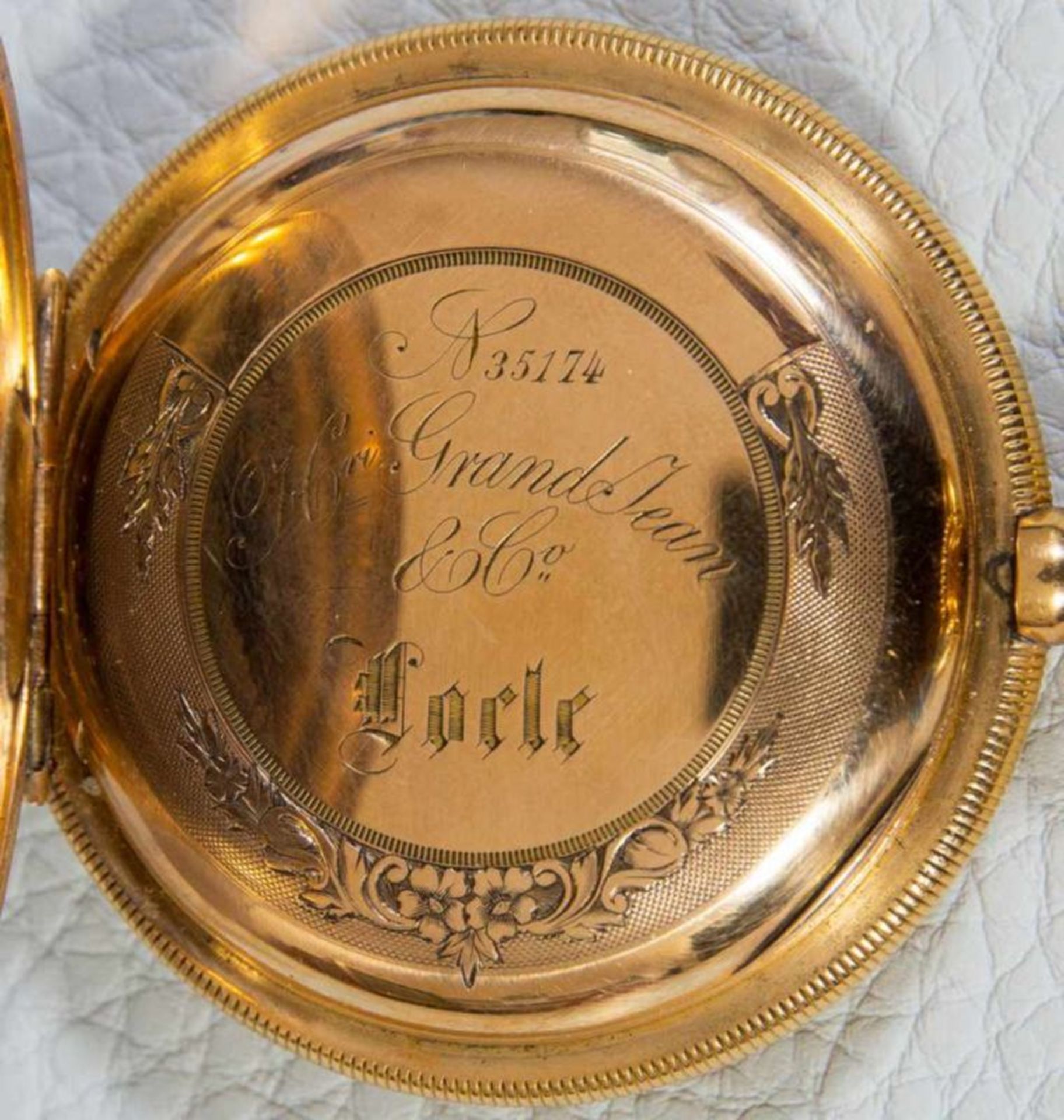 Schwere Savonette-Herrentaschenuhr der Marke: "HENRI GRAND JEAN Le Locle". Gehäuse mit 3 Deckeln - Bild 7 aus 19