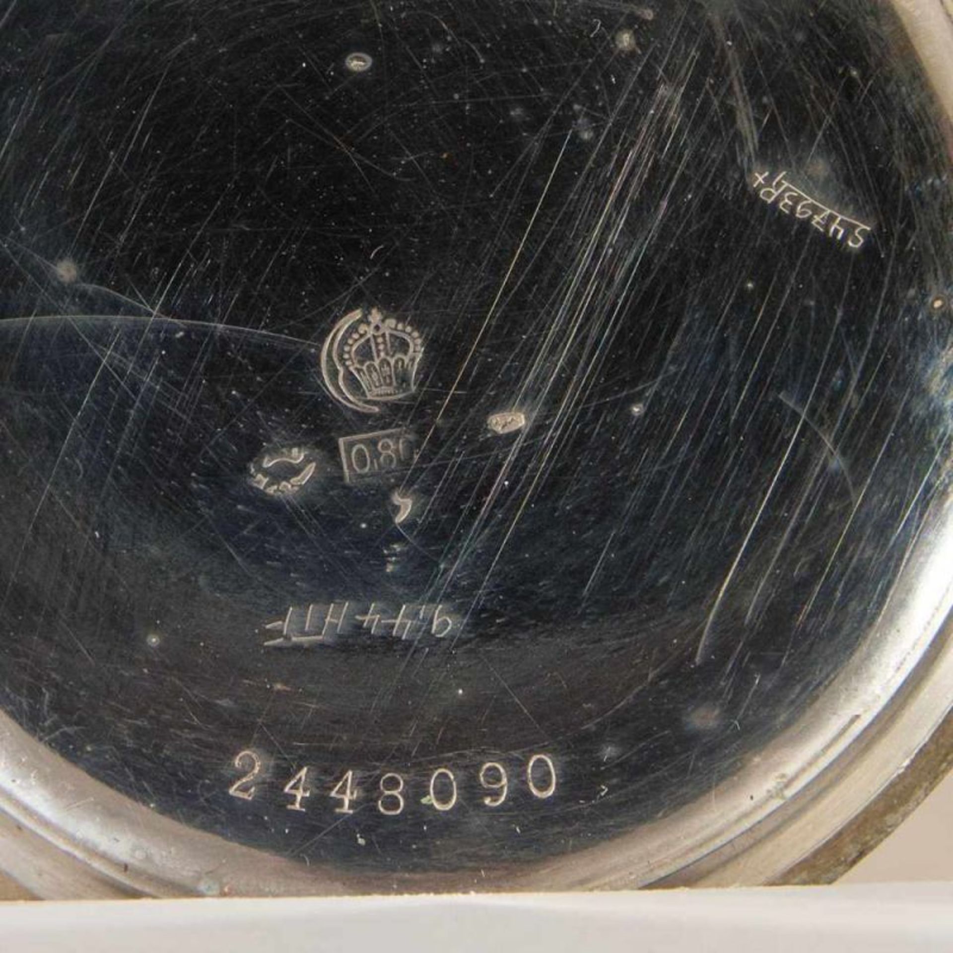 2 alte/antike Taschenuhren, Silber, 1 x bez.: "Hermann Krüsken - Aachen." Werke nicht auf - Bild 6 aus 17