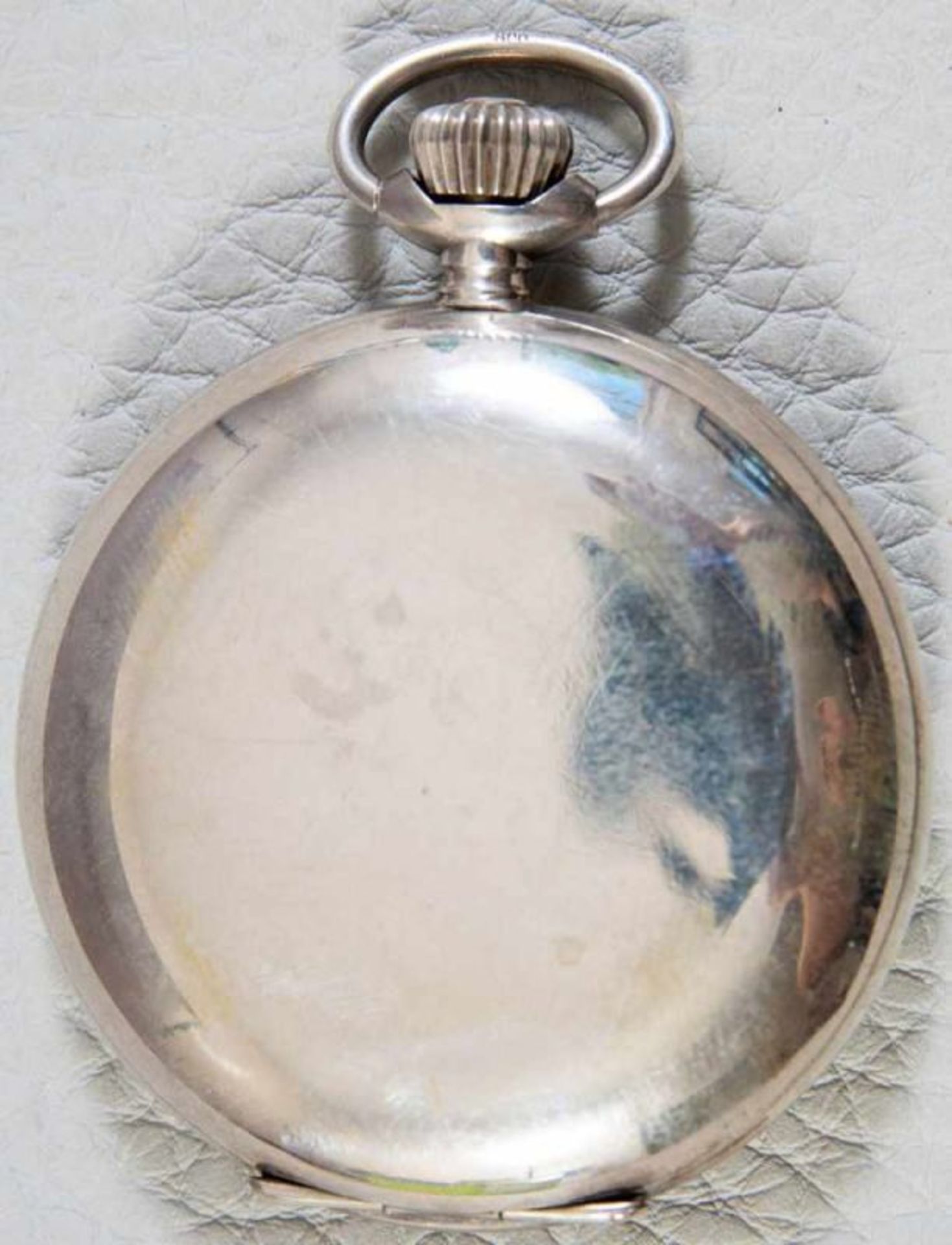 Antike IWC Savonette Herrentaschenuhr, um 1890, schweres 800er Silbergehäuse, weißes - Bild 9 aus 10